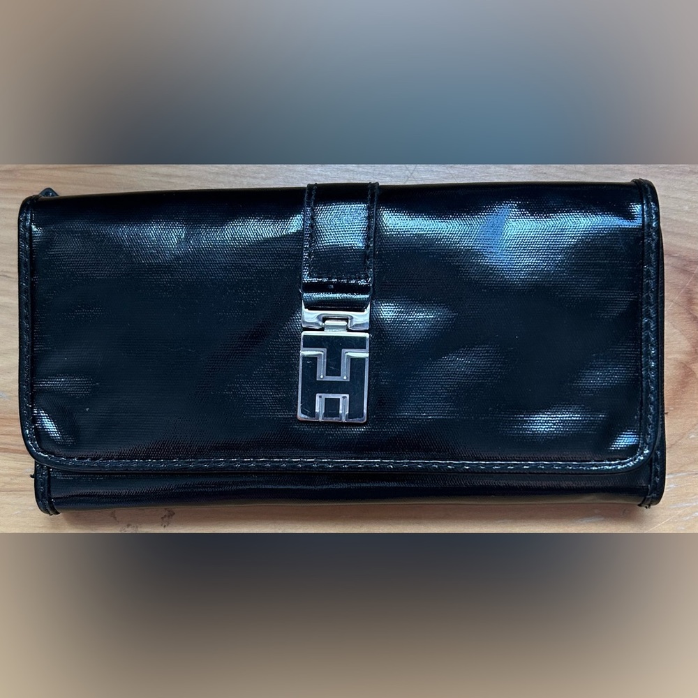 Black Wallet with Silver Logo